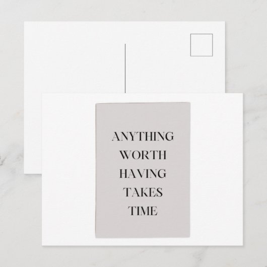 Minimalist Motivation for Dreamers Timeless Wisdom Briefkaart (Voorkant / Achterkant)