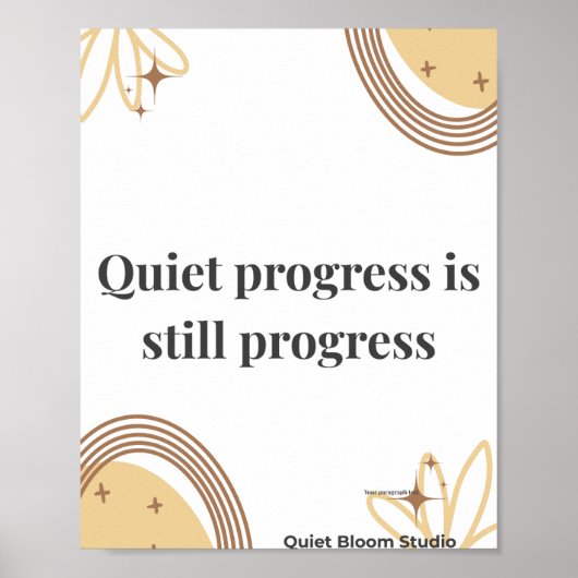 Minimalist Motivation Quote Poster (Voorkant)