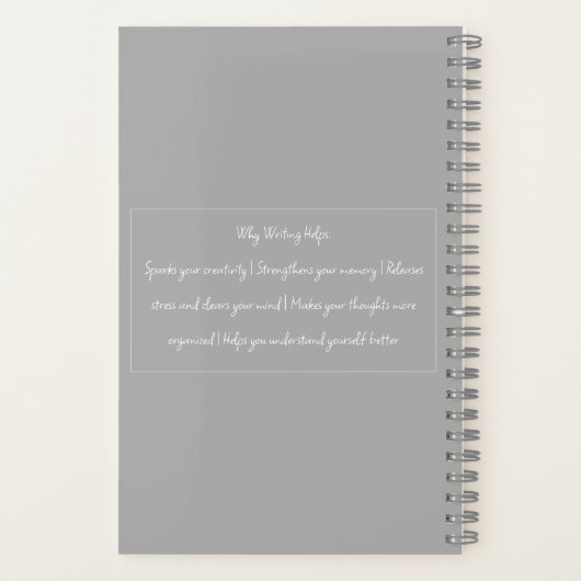 Minimalist Motivational Gray Notebook Notitieboek (Achterkant)