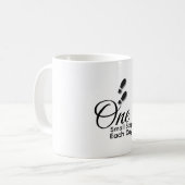 Minimalist Motivational Mug – One Small Step Each  Koffiemok (Voorkant links)