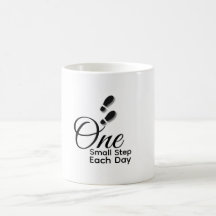 Minimalist Motivational Mug – One Small Step Each 