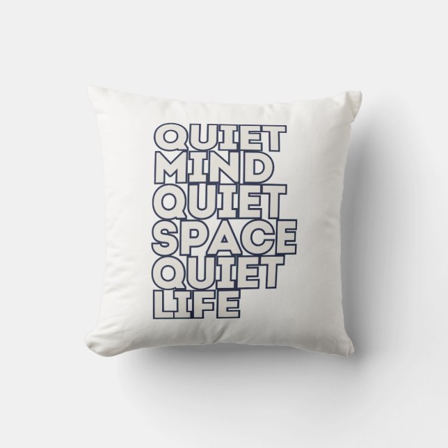 Minimalist Motivational Quote Throw Pillow — Moder Kussen (Voorkant)