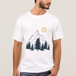 Minimalist Mountain and Forest T-Shirt