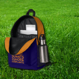 Minimalist Mountain Hiking  blue orange Backpack Bedrukte Rugzak