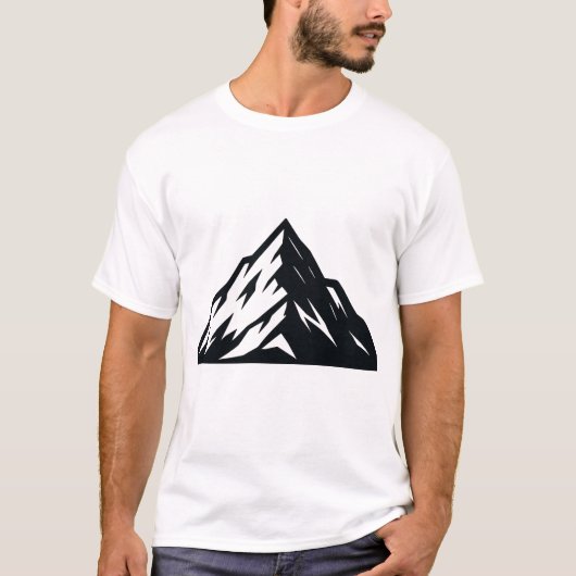 Minimalist Mountain Vector | Outdoor Nature Aesthe T-shirt (Voorkant)