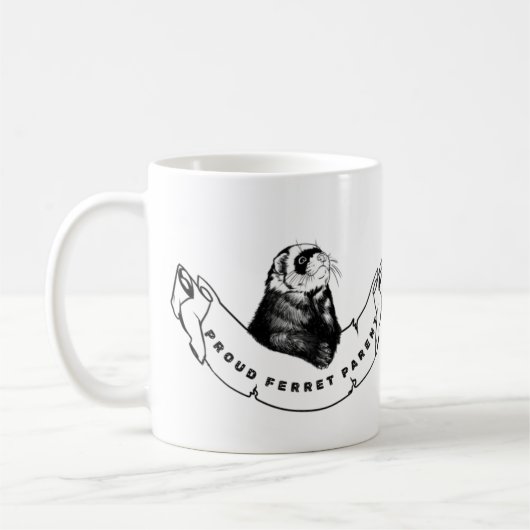 Minimalist mug for ferret enthusiasts koffiemok (Links)