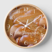 Minimalist, naam, Challah Bread Kitchen Wall Clock (Voorkant)