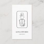 Minimalist Nail Technician Card with QR Code Visitekaartje (Voorkant)