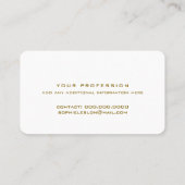 Minimalist Name in Modern Font  Contactkaartje (Achterkant)