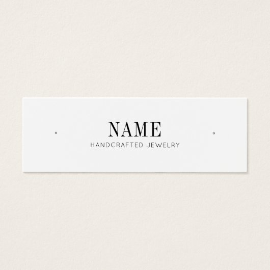 Minimalist Name Stud Earring Jewelry Display Card Mini Visitekaartjes (Voorkant)