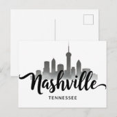 Minimalist Nashville Skyline, Tennessee City   Briefkaart (Voorkant / Achterkant)