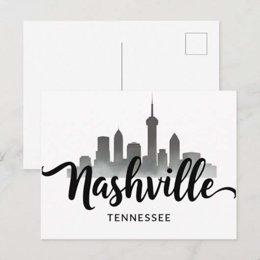 Minimalist Nashville Skyline, Tennessee City   Briefkaart (Voorkant / Achterkant)