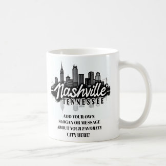 Minimalist Nashville Skyline, Tennessee City   Koffiemok