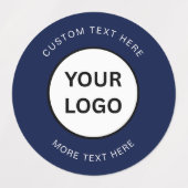 Minimalist Navy Blue Custom Business Logo Labels (Design 1)