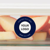 Minimalist Navy Blue Custom Business Logo Labels (Aangebracht)