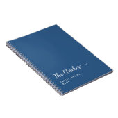 Minimalist Navy Blue Family Stationery Notitieboek (Rechterzijde)
