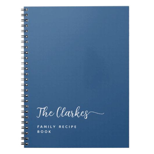 Minimalist Navy Blue Family Stationery Notitieboek (Voorkant)