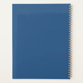 Minimalist Navy Blue Family Stationery Planner (Achterkant)