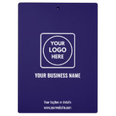 Minimalist Navy Blue Logo Pro clipboard Klembord (Achterkant)