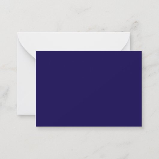 Minimalist Navy Blue Two Border Monogram Notitiekaartje (Achterkant)