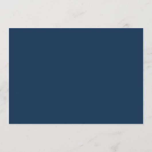 Minimalist Navy Border Personalized Script Notitiekaartje (Achterkant)