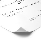 Minimalist Neem een Drink Trouwstoel Teken Poster (Hoek)