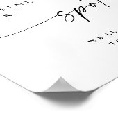 Minimalist Neem een Drink Trouwstoel Teken Poster (Hoek)