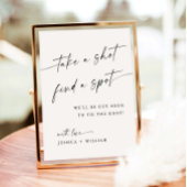 Minimalist Neem een Drink Trouwstoel Teken Poster