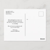 Minimalist net getrouwd bruiloft aankondiging foto briefkaart (Achterkant)
