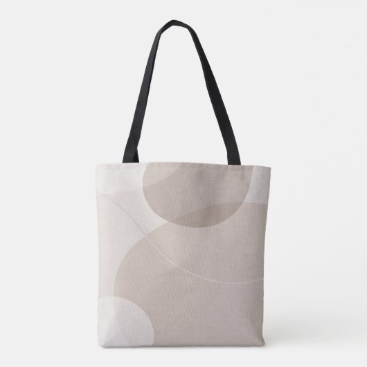 Minimalist Neutral Abstract Tote Bag (Achterkant)
