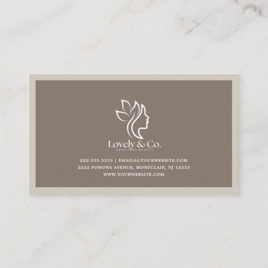 Minimalist Neutral Beige Beauty Loyalty Card  (Achterkant)