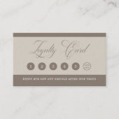 Minimalist Neutral Beige Beauty Loyalty Card  (Voorkant)