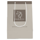 Minimalist Neutral Beige Beauty Paper Gift Bag Medium Cadeauzakje (Achterkant)