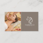 Minimalist Neutral Beige Beauty QR code  Visitekaartje (Achterkant)