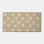 Minimalist Neutral Cream Daisy Floral Custom Bureaumat (Voorkant)