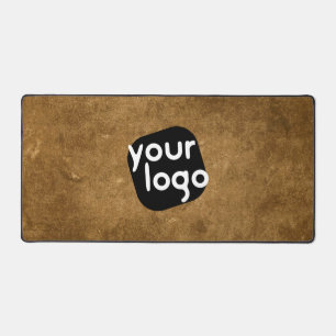 Minimalist Neutral Voeg je Logo toe Bruin Tan Bureaumat