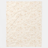 Minimalist Neutral Wildflower Fleece Deken (Voorkant)