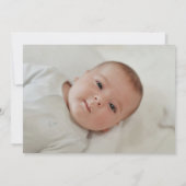 Minimalist New Baby Photo Newborn Hello Birth Aankondiging (Achterkant)