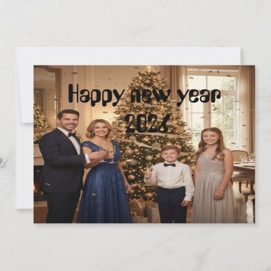 Minimalist New Year's Card: Sending Calm Feestdagenkaart (Voorkant)