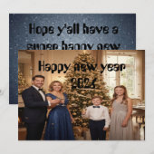 Minimalist New Year's Card: Sending Calm Feestdagenkaart (Voorkant / Achterkant)