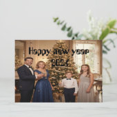 Minimalist New Year's Card: Sending Calm Feestdagenkaart (Staand voorkant)