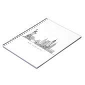 Minimalist New York City Skyline Line Art Notitieboek (Linkerzijde)