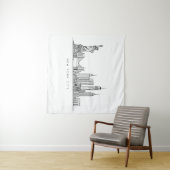 Minimalist New York City Skyline Line Art Wandkleed (In Situ (horizontaal))