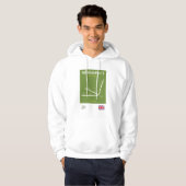 Minimalist Newmarket Horse Racing Print Hoodie (Voorkant volledig)