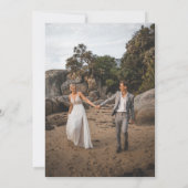 Minimalist nog lang en gelukkig na Party Dusty Blu Kaart (Achterkant)