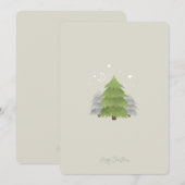 Minimalist Nordic Starlight Pines Christmas Card Feestdagenkaart (Voorkant / Achterkant)