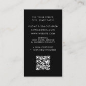 Minimalist Notaris Signing Agent Professional Blac Visitekaartje (Achterkant)