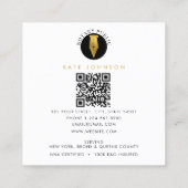 Minimalist Notary Service Signing Agent Logo Gold Vierkante Visitekaartje (Achterkant)