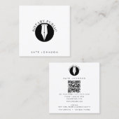 Minimalist Notary Service Signing Agent Logo Vierkante Visitekaartje (Voorkant / Achterkant)