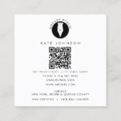 Minimalist Notary Service Signing Agent Logo Vierkante Visitekaartje (Achterkant)